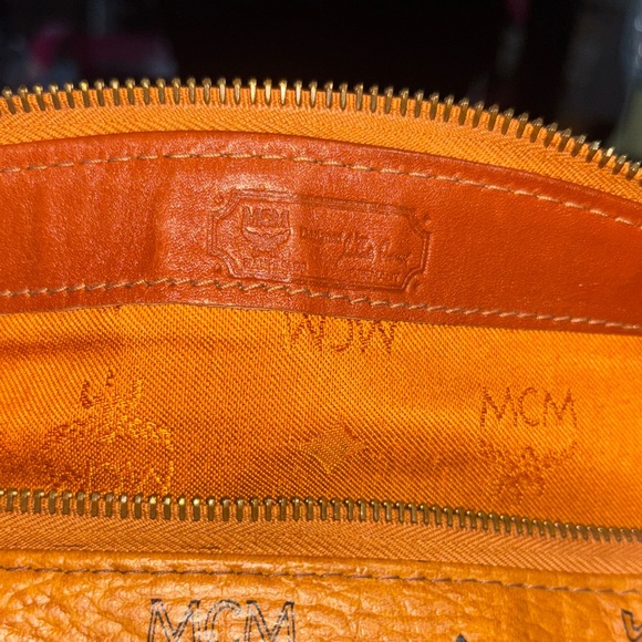 MCM Tan Visetos Leather Satchel - Picture 7 of 7